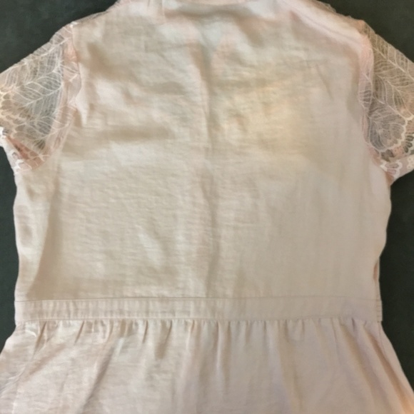 Who What Wear Fitted Pink Lace Sleeve Blouse XL - Picture 5 of 6